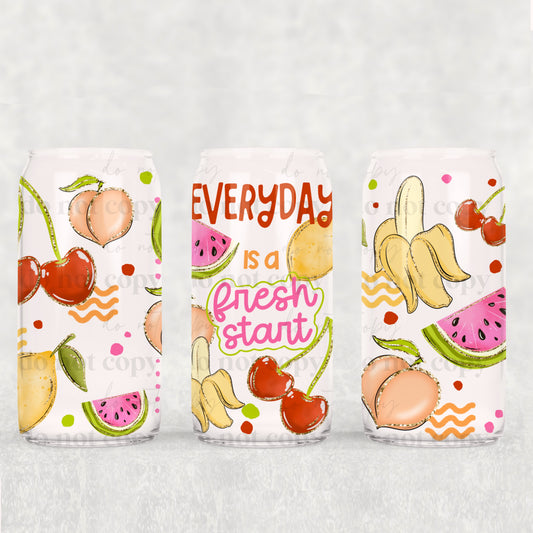 Everyday is a fresh start - 16oz Cup Wrap