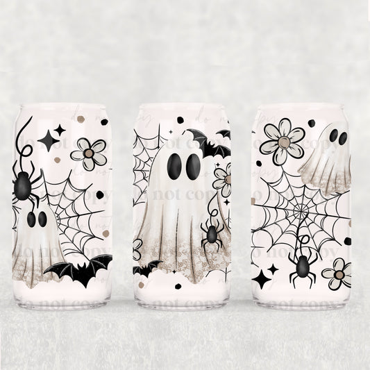 Floral Ghost - 16oz Cup Wrap