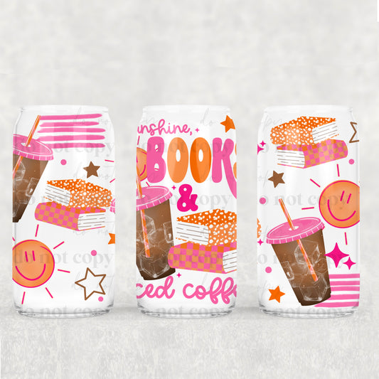 Sunshine, Books & Iced Coffee - 16oz Cup Wrap