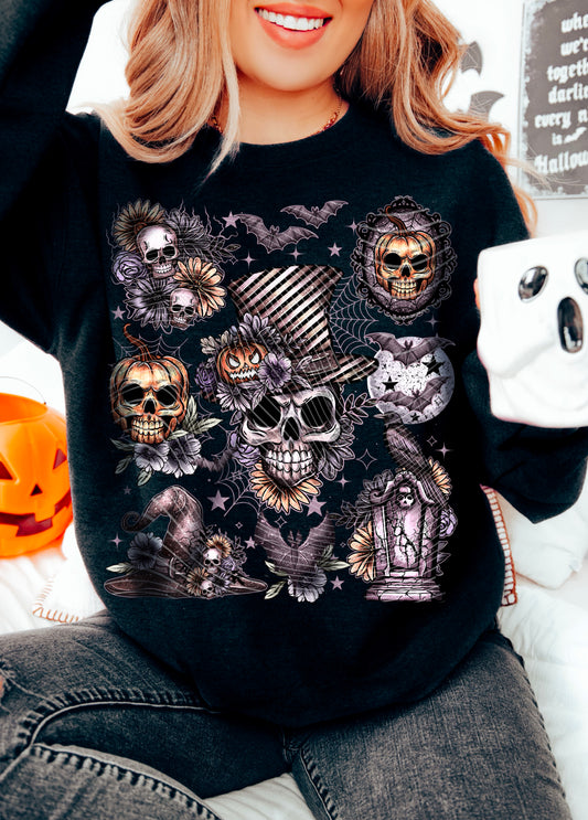 Top hat skull - DTF TRANSFERS