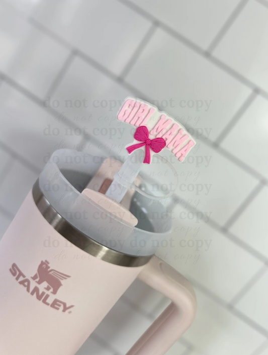 Girl mama - 10mm Straw Toppers