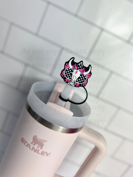 Checkered steer spade - 10mm Straw Toppers