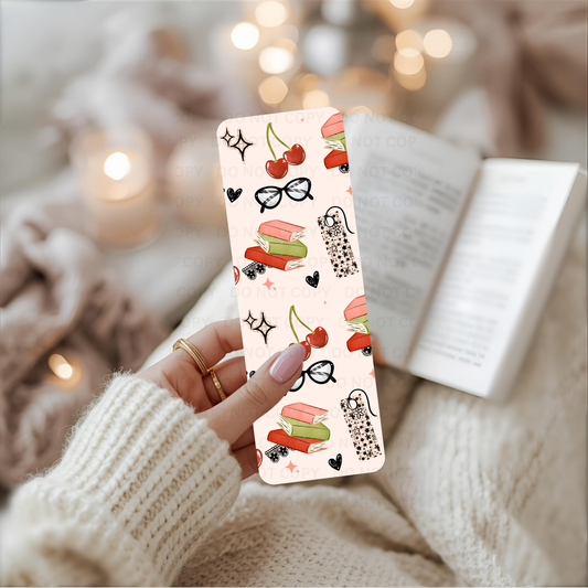 Books & Cherry - Bookmark (MADE TO ORDER)