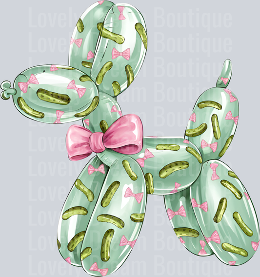 Pickle balloon dog