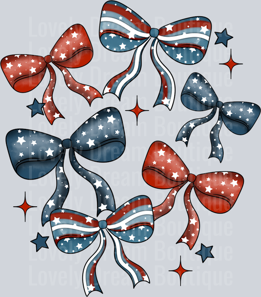 4th Of July Bow Collage