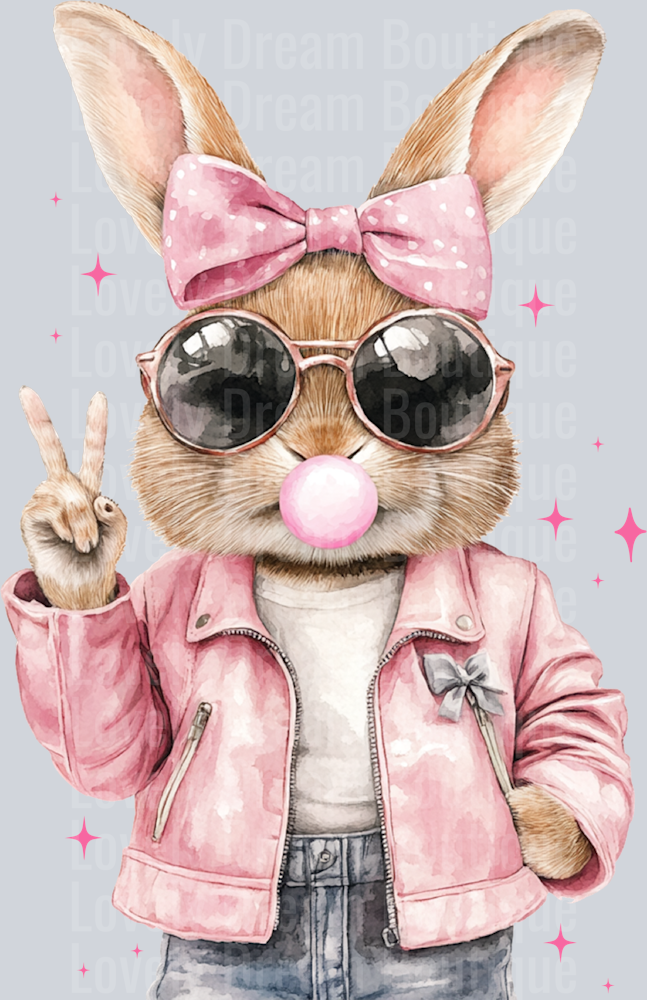 Easter Bunny Blowing Bubble