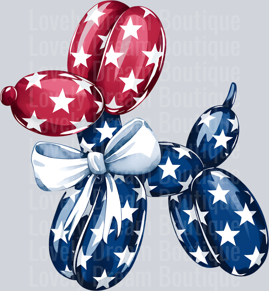 Patriotic ballon dog